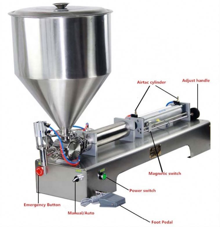 High Pricise Pneumatic Semi-Automatic Peanut Butter Viscous Liquid Yogurt Jelly Tomato Paste Jam Sauce