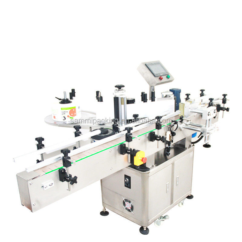 Adhesive Jar Bottle Metal Can Labeling Applicator Machine For Plastic Bottle Labels