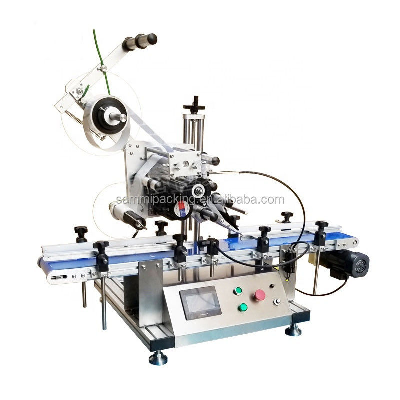 Automatic Sticker Flat Bottle Labeling Machine Electric Driven Type