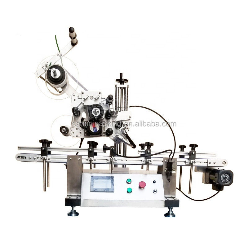 Automatic Desktop Flat Surface Box Bottle Cap Self Adhesive Sticker Labeling Machine Applicator