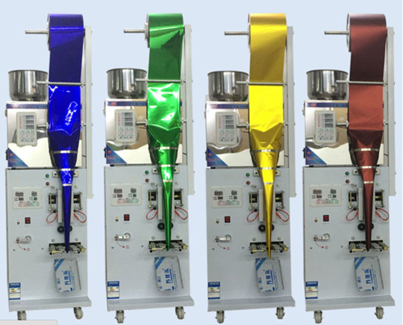 Automatic Sachet Salt Filling Packing Sealing Machine Wood Machine For Specis Powder / nuts / grain / rice 2-200G