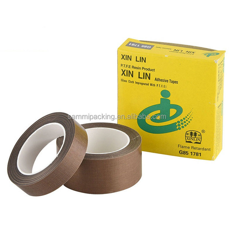 Brown PTFE Coated Fiberglass Tape for Welding and Sealing Belt Width 13/15/19/25/30/50MM