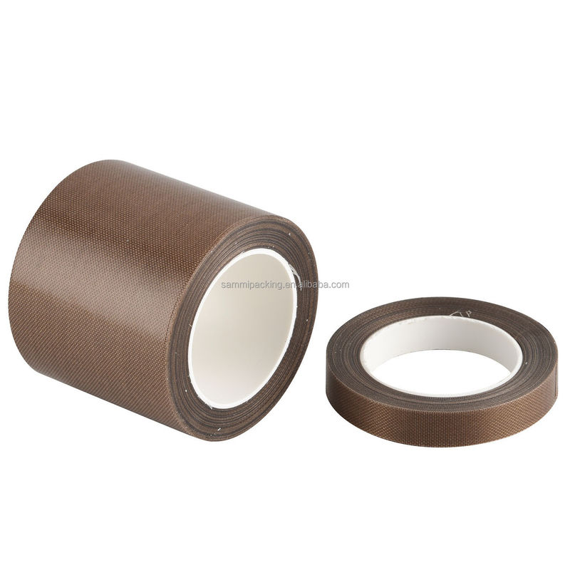 Brown PTFE Coated Fiberglass Tape for Welding and Sealing Belt Width 13/15/19/25/30/50MM