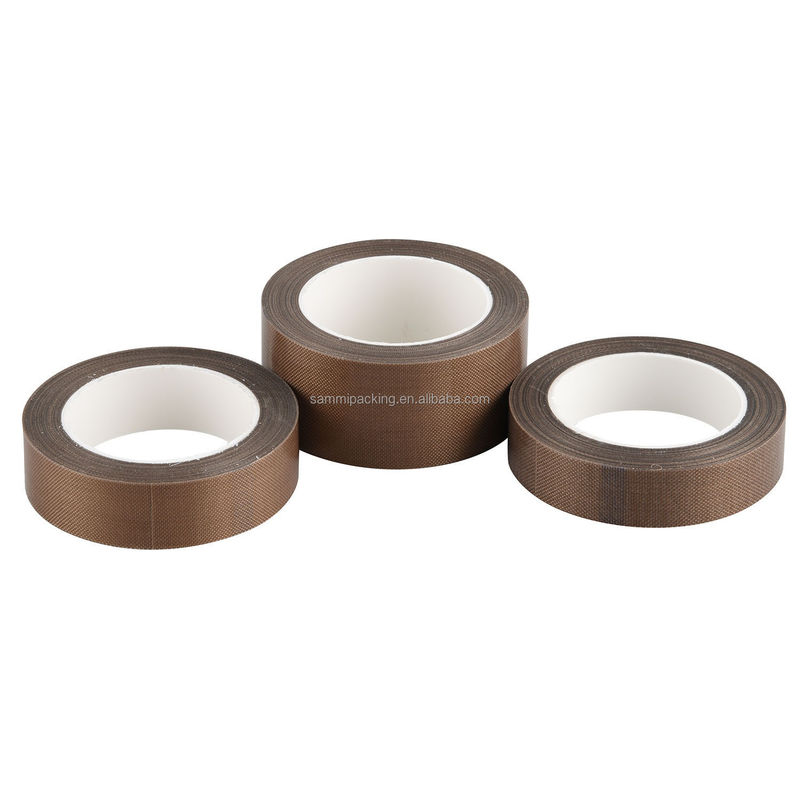 Brown PTFE Coated Fiberglass Tape for Welding and Sealing Belt Width 13/15/19/25/30/50MM