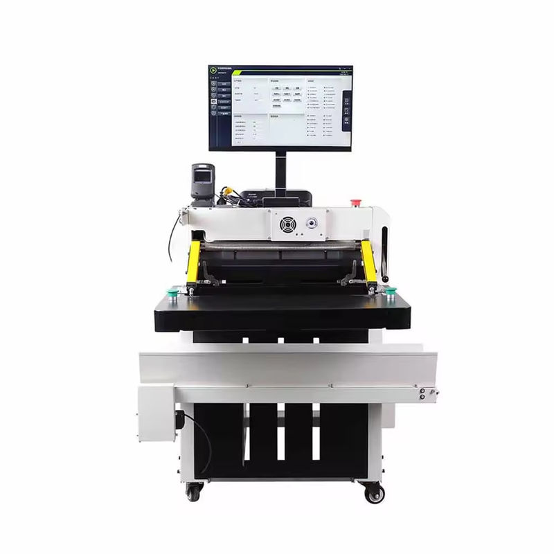 Automatic Scanning Bar Code Printing Express Sheet PE Roll Bags Bagging Sticking Labels Sealing Packaging Machine