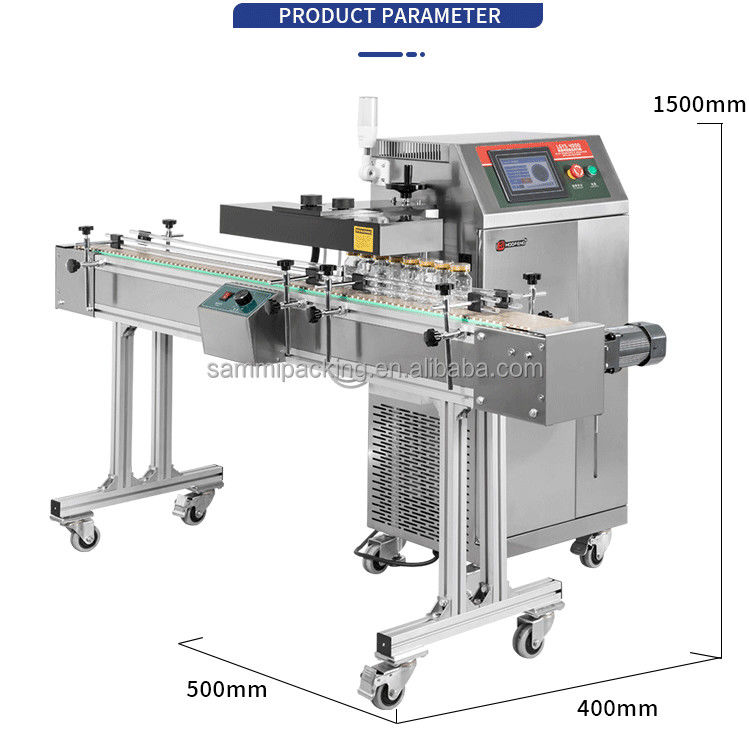 Automatic Floor Type Continuous Induction Sealing Machine Induction Heat Sealer For Small Plastic Bottle