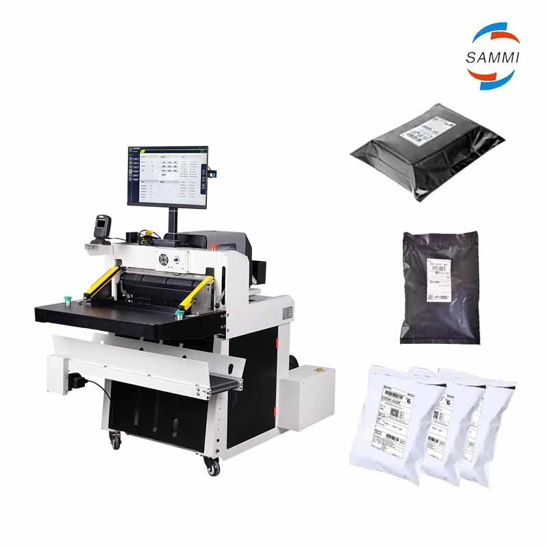 E Commerce Express Automatic Packing Machine For Black PE Bags Filling Daily Necessities Like Books Clothing Toys Hardware