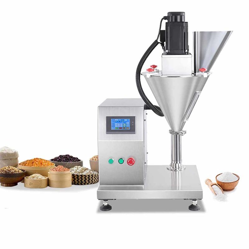 Electric Driven Semi Automatic Powder Filling Machine For Bottle Bag Milk Cosmetic Chemical Weighing Dosing Auger