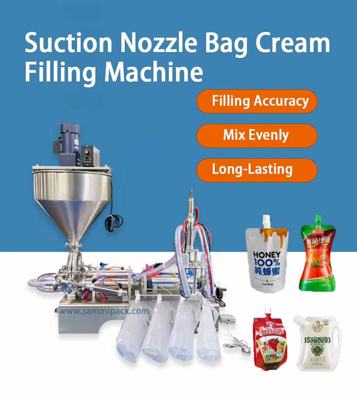 Industrial Semi Automatic Honey Beverage Bag Spout Pouch Juice Filling Machine For Liquid Food