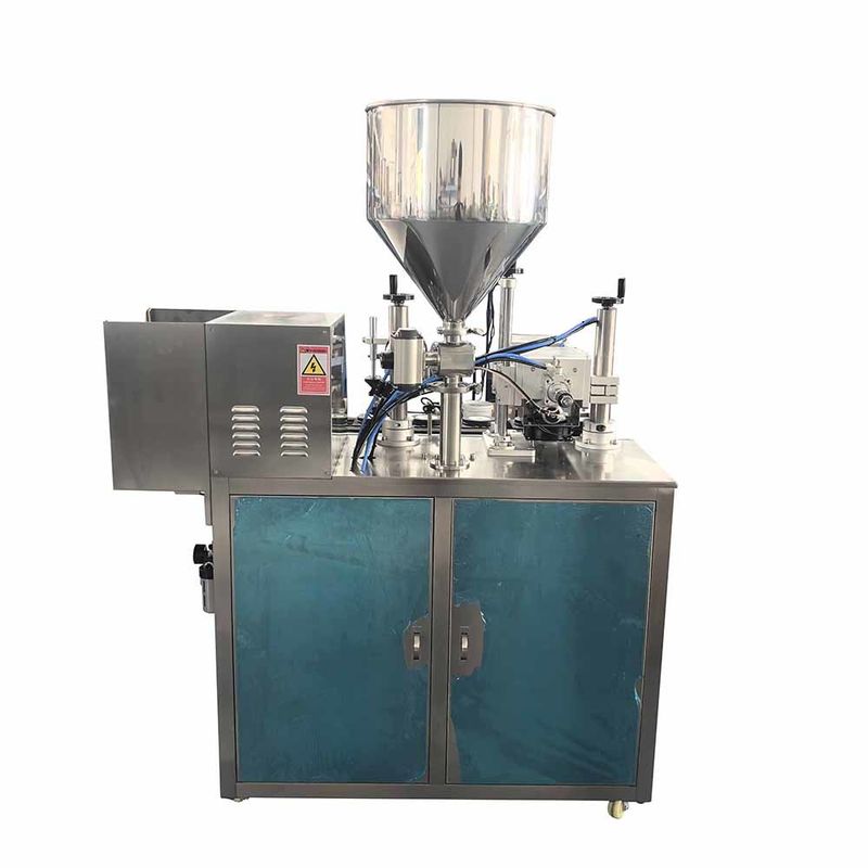 Automatic and Pneumatic Aluminium Hand Ointment Dual Double Chamber Tube Fill Seal Filling Machine
