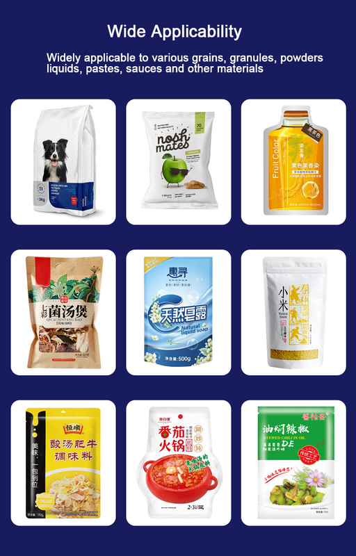 Automatic Granule Bag Packing Machine Multi-Function Prefabricated Zipper Bag for Pet Food Cat Food Dog Food