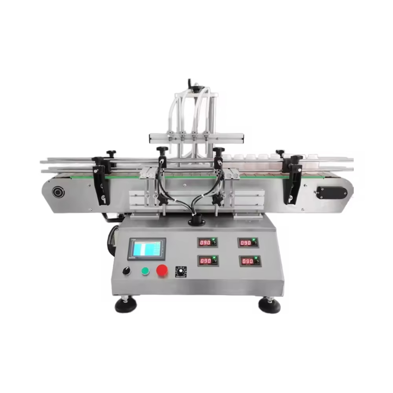 Liquid Filling Machine Desktop Automatic Small Essential Oil Perfume Liquid Bottle Filling Capping and Labeling Machine 4 Heads
