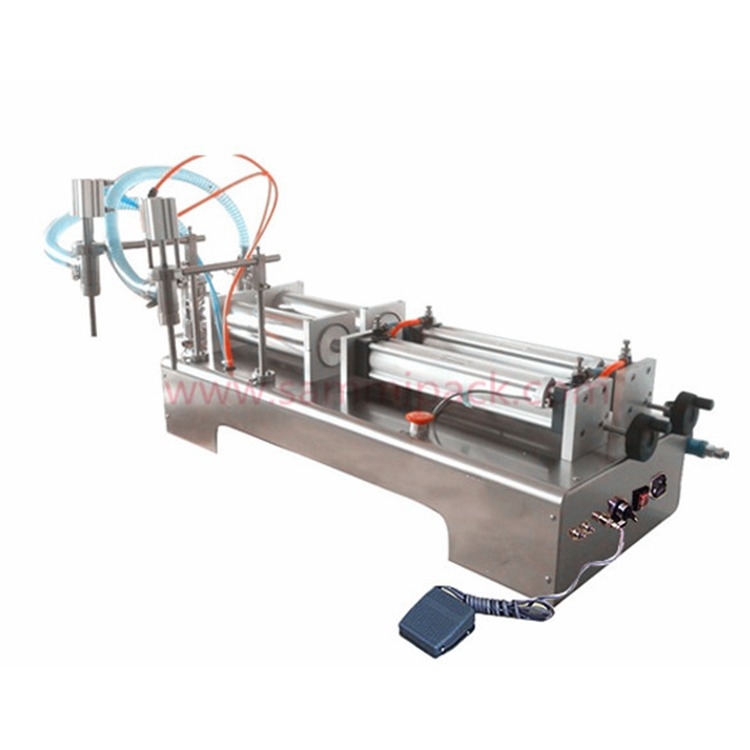 Double Nozzles Pneumatic Liquid Filler Filling Machine for Filling Shampoo, Oil, Chemical G1WY-2Y-500
