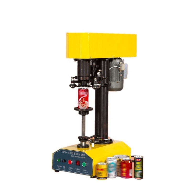 Hot Sales TDFJ-160 Food Cans Plastic Jar Container Aluminum Beer Tin Can Lid Can Sealing Machine