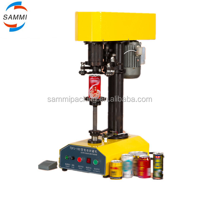 Hot Sales TDFJ-160 Food Cans Plastic Jar Container Aluminum Beer Tin Can Lid Can Sealing Machine