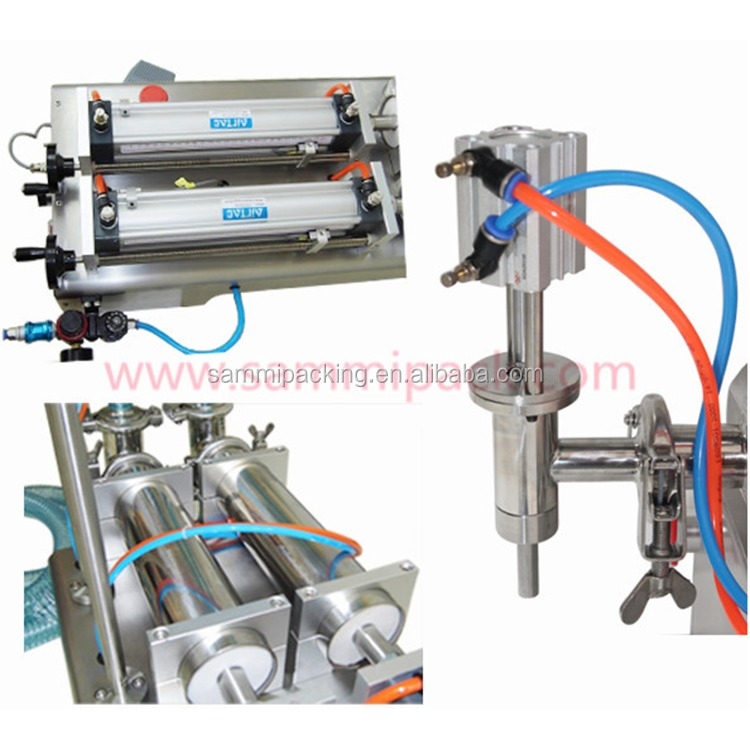 High Speed Pneumatic Liquid Filling Machine, Double Head Sunflower Oil Filler, Liquid Soap Filling Machine