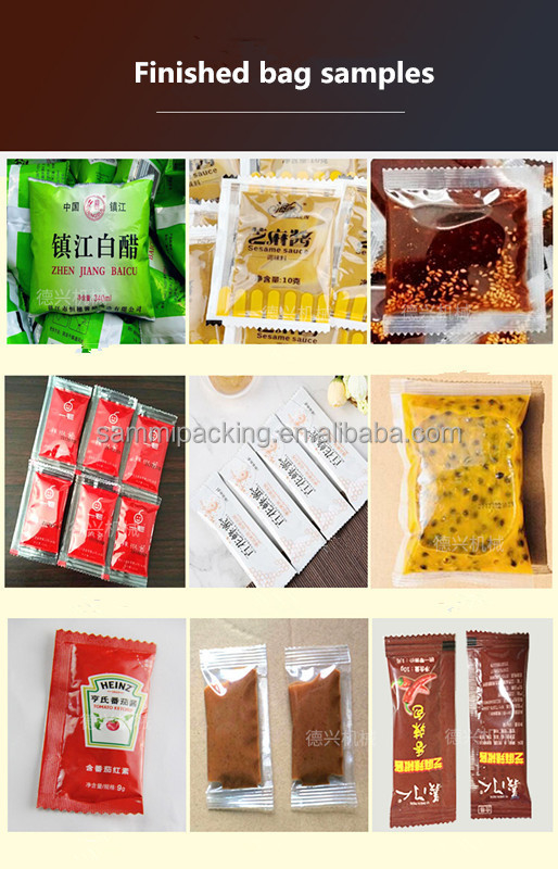 10-100ml Automatic Sauce Paste Ketchup Honey Yogurt Shampoo Small Liquid Sachet Bag Packing Machine With Stir