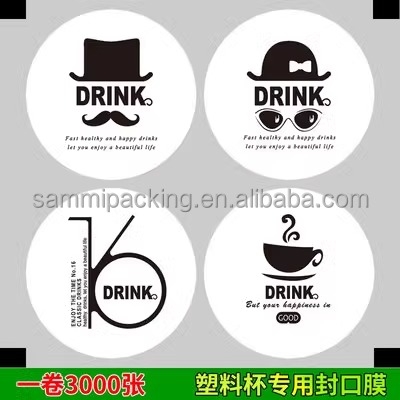 Top Selling Cup Film Sealing Roll Film for Plastic Paper Cups for Juice Milk Tea Beverages