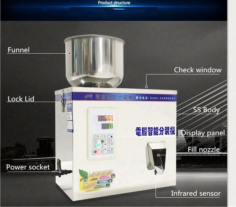 High Precision Semi-Automatic Smart Tea Powder & Grains Partical Packaging Machine for Food & Beverage with Motor Core Component
