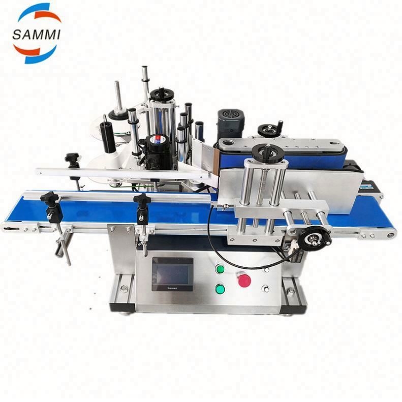 Automatic Bottle Label Sticker Tabletop Double Side Round Bottle Labelling Machine With Date Coder