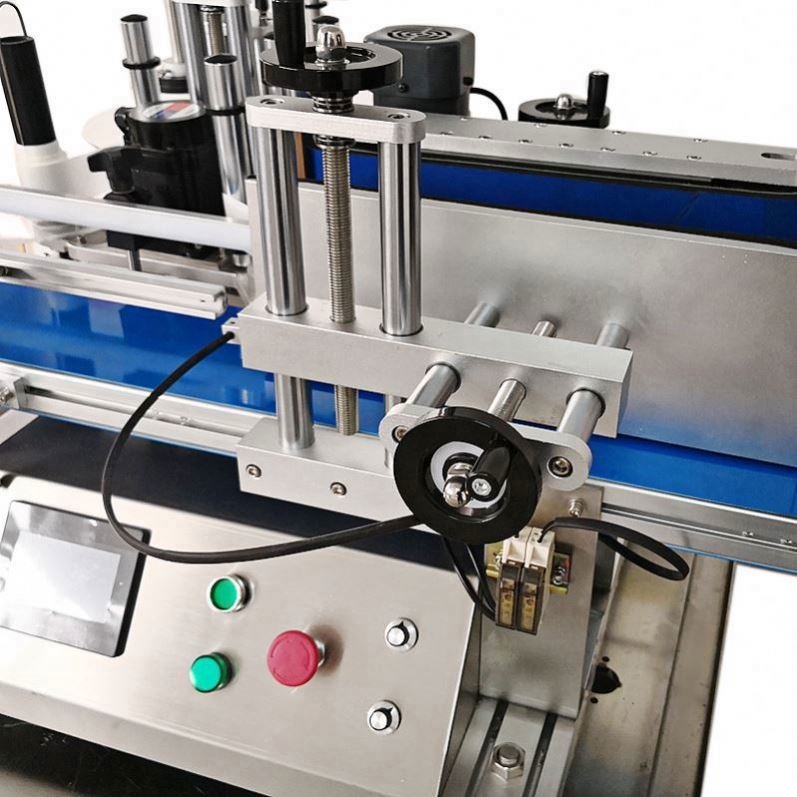 Automatic Bottle Label Sticker Tabletop Double Side Round Bottle Labelling Machine With Date Coder