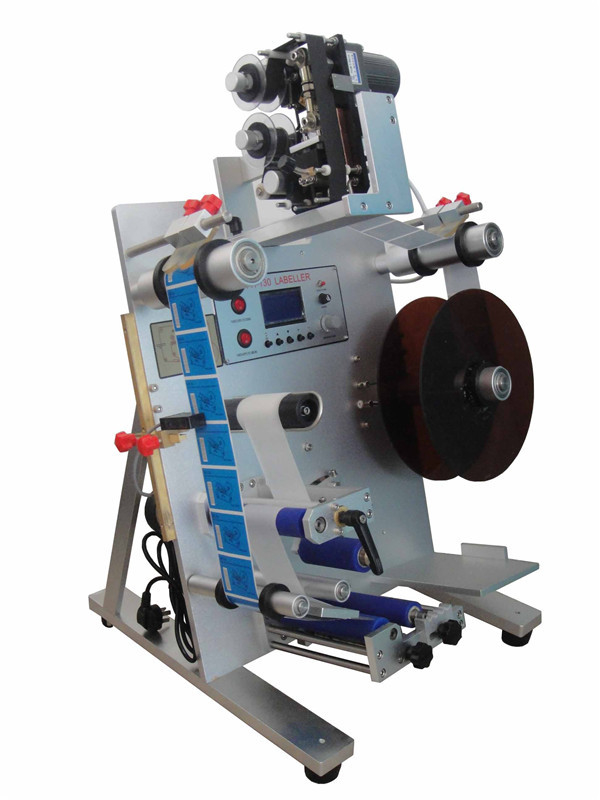 SL-130 Verital Round Bottle Labeller,Adhesive Stickers Labeling Machine for Round Bottles