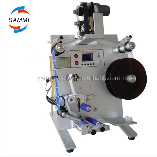 SL-130 Verital Round Bottle Labeller,Adhesive Stickers Labeling Machine for Round Bottles