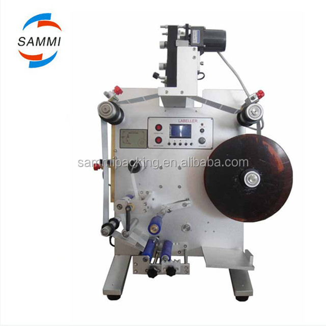 SL-130 Verital Round Bottle Labeller,Adhesive Stickers Labeling Machine for Round Bottles