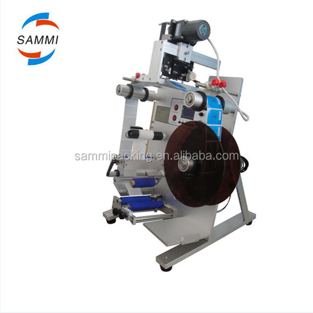 SL-130 Verital Round Bottle Labeller,Adhesive Stickers Labeling Machine for Round Bottles