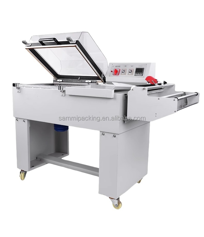 FM-5540 Electric Semi-Automatic Heat Shrink Tunnel Wrapping Machine 2-in-1 for Shrink Wrapping Bottles/Boxes for Wood Packaging