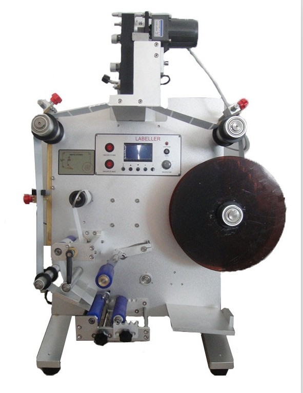 Automatic Desktop Vertical Inline Sticker Labeling Machine With Date Printer for Wrap Round Bottle