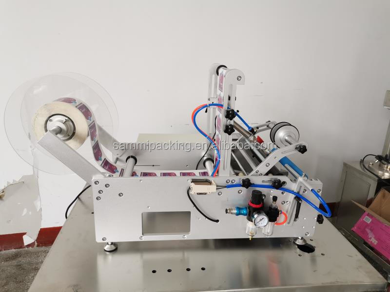 Excellent Performance High Speed Round Semi Automatic Two Side Sticker Labeling Machine on Sale