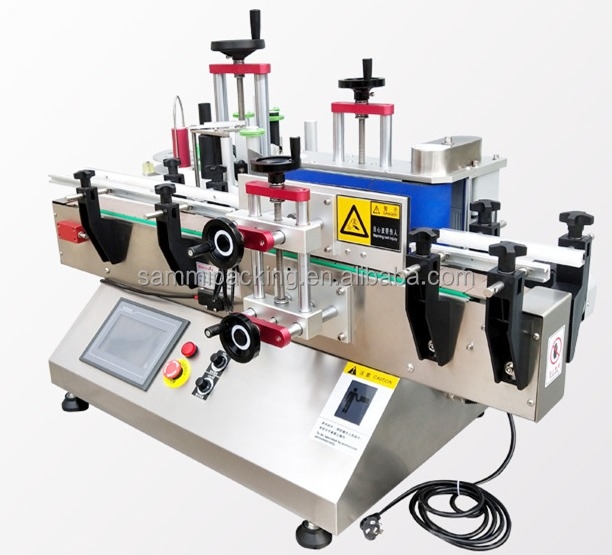 Cheap Price Fully Auto High Speed Labeling Machine with Conveyor Bottle Sticker Labeling Machine SMTBJ-50 with CE