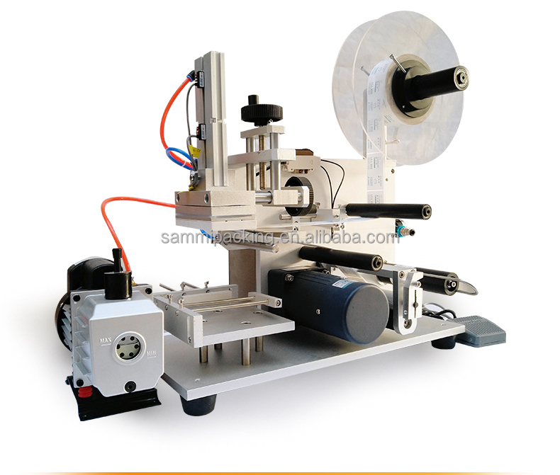 Low Cost Professional Label Sticker Machine for Small Businesses - Semi-automatic Labeler for Square Bottles & Flat Surfaces