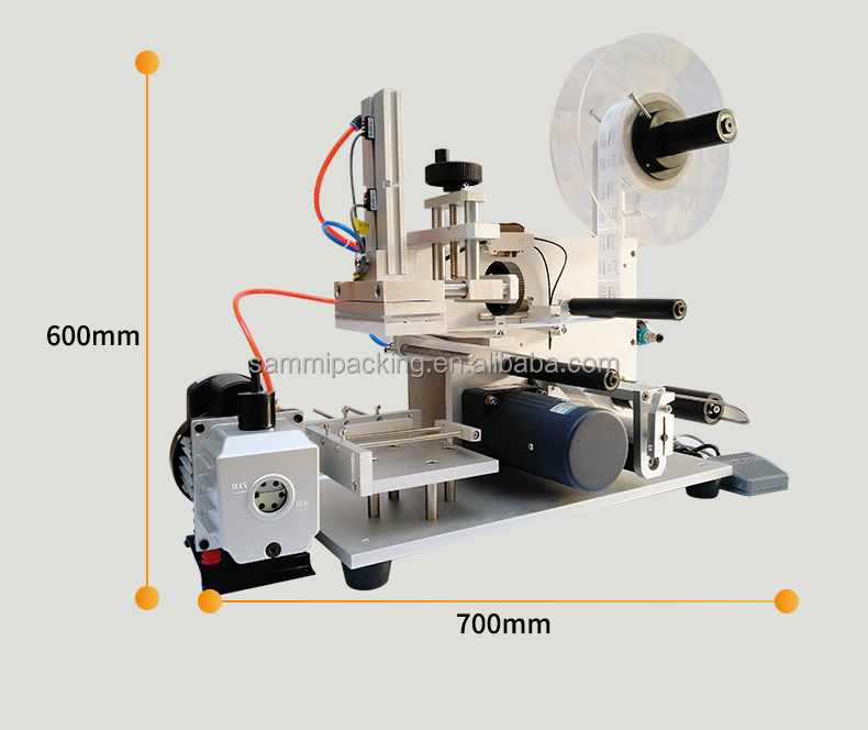 Low Cost Professional Label Sticker Machine for Small Businesses - Semi-automatic Labeler for Square Bottles & Flat Surfaces