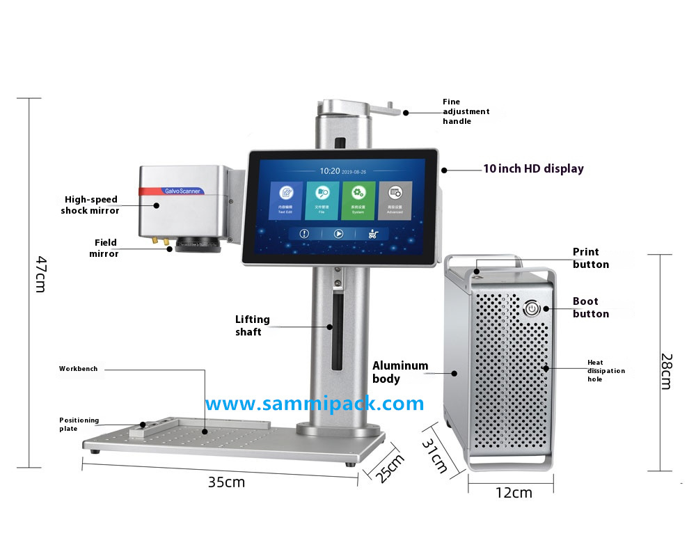 Industrial Grade Laser Coding Machine for High-Speed Production Laser Jet Printer for Bottles