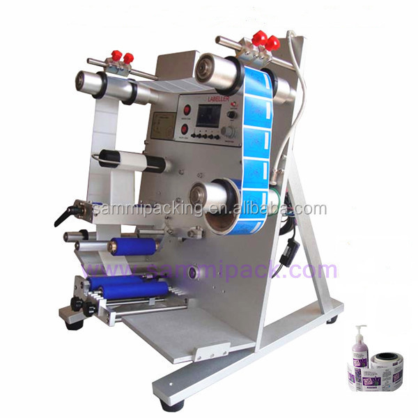 High Precision Double Side Cosmetic Wine Bottle Labeling Machine, Front & Back Adhesive Sticker Applicator for Round Bottle