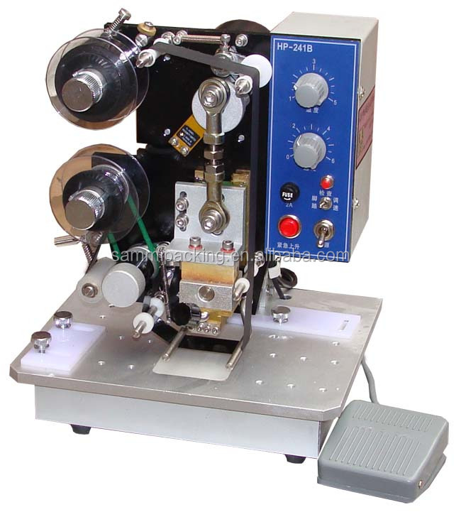 Semi-automatic Hot Stamp Printer 241B , Color-tape Batch Number and Expiry Date Coding Machine