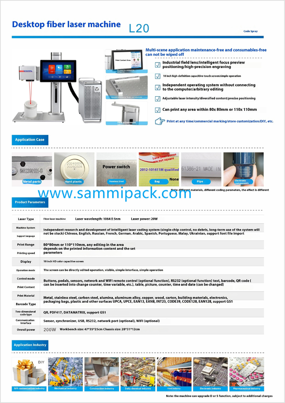 Handheld Portable Mini Fiber Laser Marking Machine for Metal  20W 30W Deep Engraving Laser