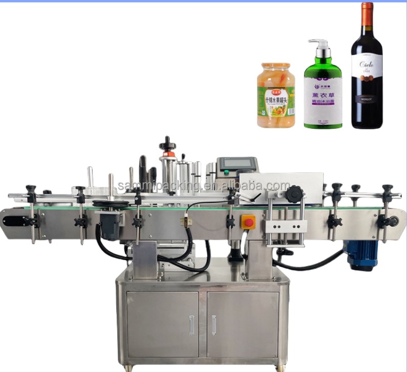2024 Sales in China Reliable Semi-Automatic Cylinder Labeling Machines Electric Driven with PLC Components Wood Carton Packaging