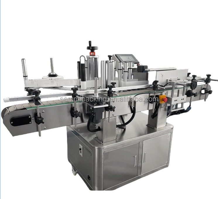 2024 Sales in China Reliable Semi-Automatic Cylinder Labeling Machines Electric Driven with PLC Components Wood Carton Packaging