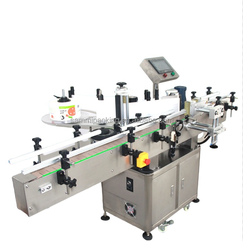 2024 Sales in China Reliable Semi-Automatic Cylinder Labeling Machines Electric Driven with PLC Components Wood Carton Packaging