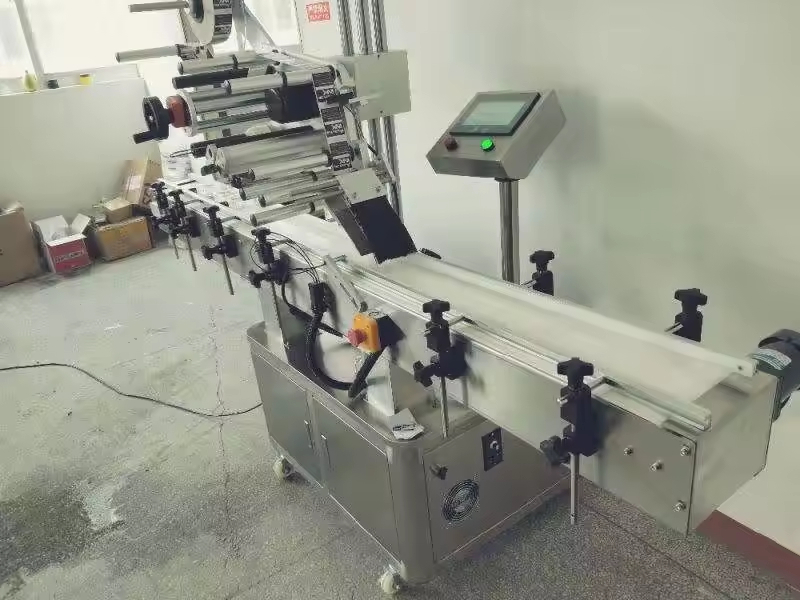 High Efficiency Semi-automatic Flat Labeller for Pouch and Carton with Hot Foil Stamping, Manual Bag Labeling Machine