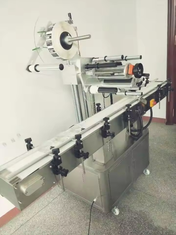 High Efficiency Semi-automatic Flat Labeller for Pouch and Carton with Hot Foil Stamping, Manual Bag Labeling Machine