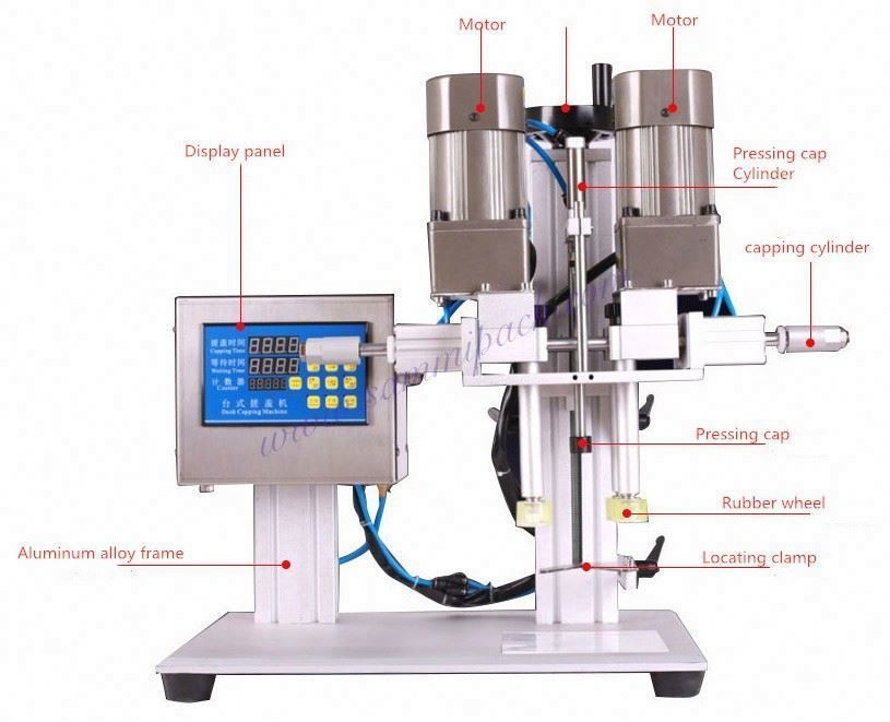 Semi-Automatic Electric Desktop Beverage Cap Capping Machine New Food Auto Screw Capper Device Bottle Cap Lid Sealing Motor