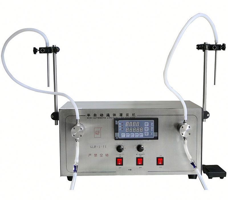 GLF-I-II Gear Pump Olive Oil Bottling Machine Double Heads Liquid Filling Machine,Oil Filler (3-3000ml)