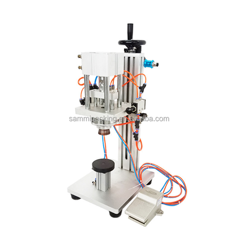 Professional Compact Tabletop Perfume Crimping Machine Pneumatic Semi-Automatic 13mm-20mm Small Bottle Capping Spray Nozzle