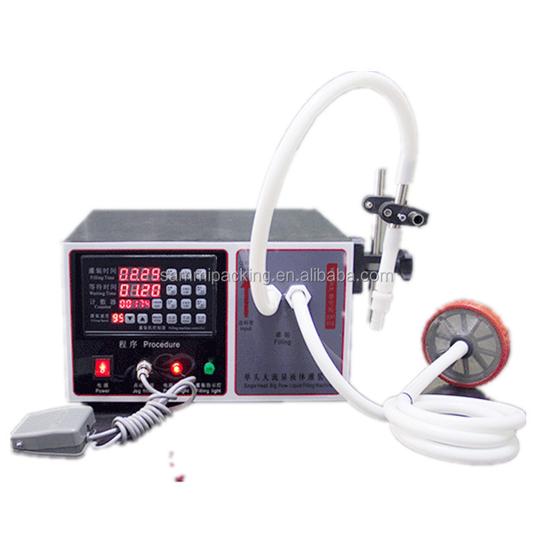 Food Grade Small Liquid Filling Machine  Semi-automatic 304 Stainless Steel for Juice, Honey, Oil, Soda Water 17L/min