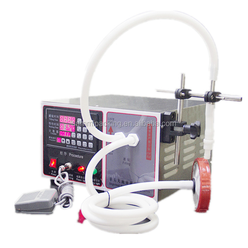 Food Grade Small Liquid Filling Machine  Semi-automatic 304 Stainless Steel for Juice, Honey, Oil, Soda Water 17L/min