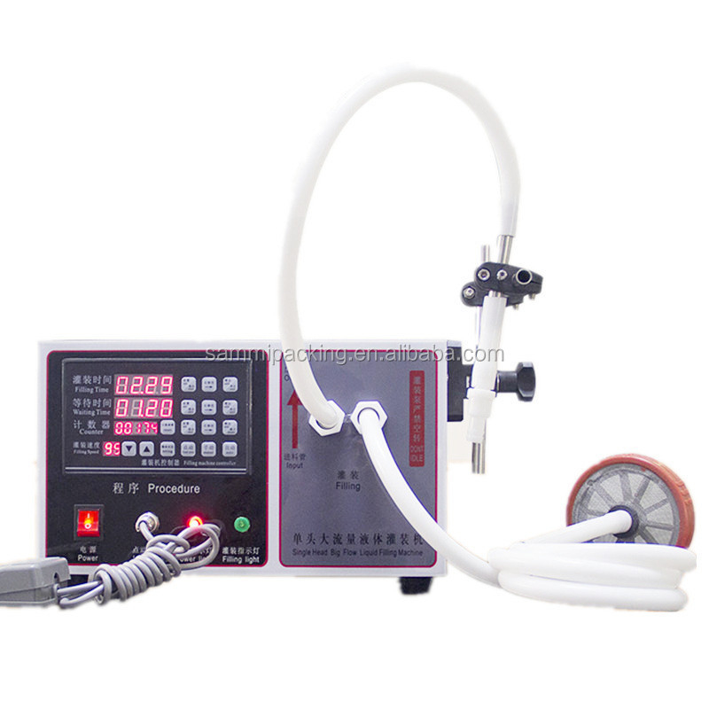 Food Grade Small Liquid Filling Machine  Semi-automatic 304 Stainless Steel for Juice, Honey, Oil, Soda Water 17L/min